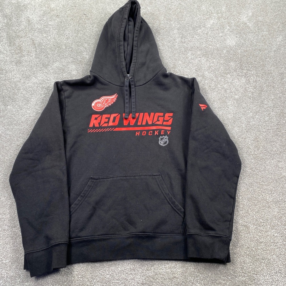 Fanatics Detroit Red Wings Hoodie Mens Medium Black NHL Hockey Pullover